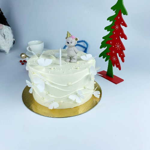 Бабочки и мишка - кондитерская Кондитерская Сита Рама в Комсомольск-на-Амуре заказать торт десерт пирожное онлайн