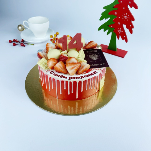 красный с подтеками - кондитерская Кондитерская Сита Рама в Комсомольск-на-Амуре заказать торт десерт пирожное онлайн