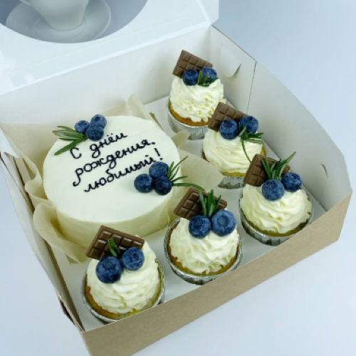 Набор бенто+капкейки - кондитерская Кондитерская Сита Рама в Комсомольск-на-Амуре заказать торт десерт пирожное онлайн