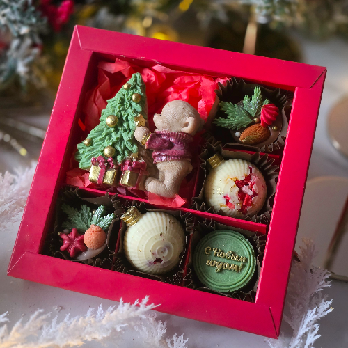 Новогодний мишка - кондитерская Кондитерское ПоЛе в Санкт-Петербург заказать торт десерт пирожное онлайн