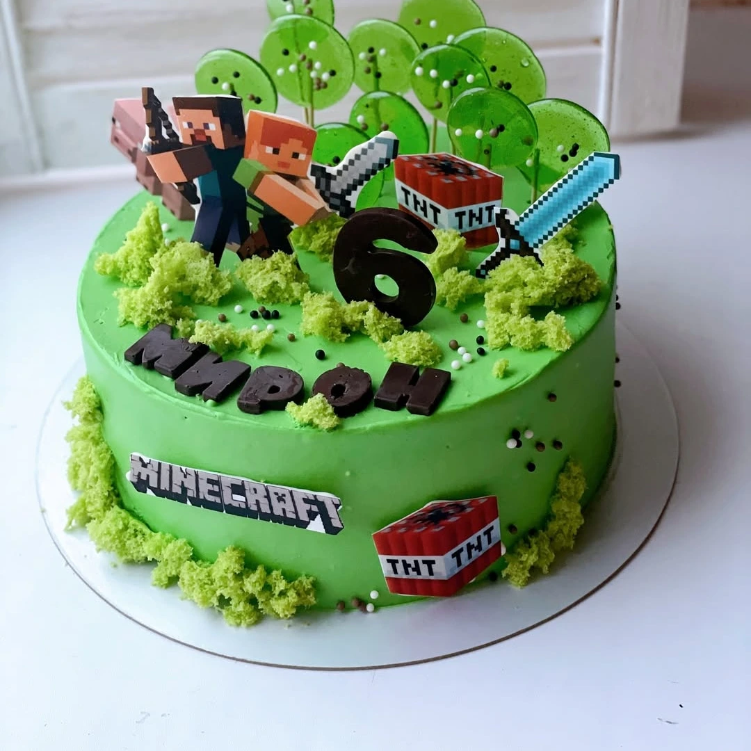 Торт Майнкрафт - кондитерская Sweet Market в Комсомольск-на-Амуре заказать торт десерт пирожное онлайн