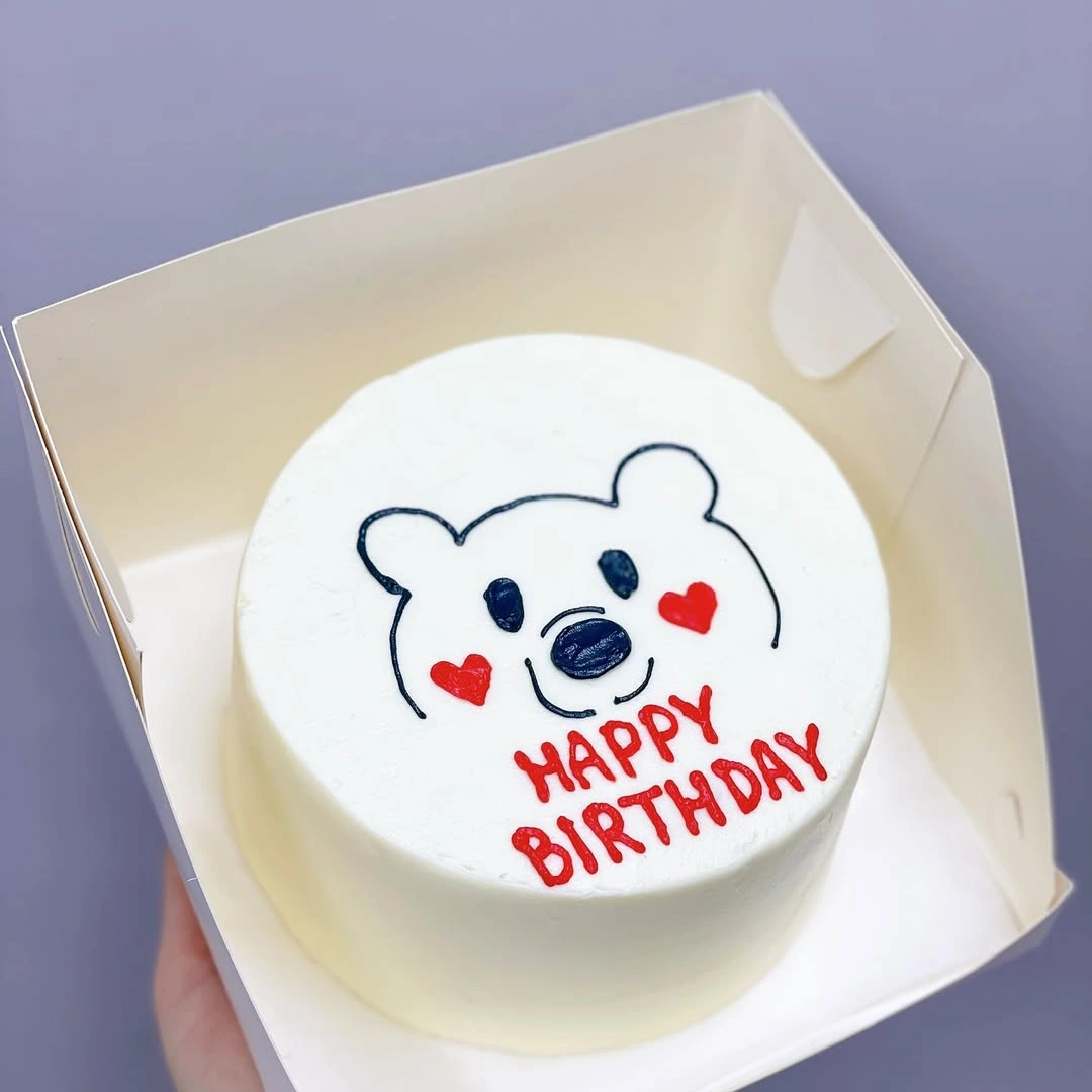 Бенто Белый мишка с сердечками - кондитерская Sweet Market в Комсомольск-на-Амуре заказать торт десерт пирожное онлайн