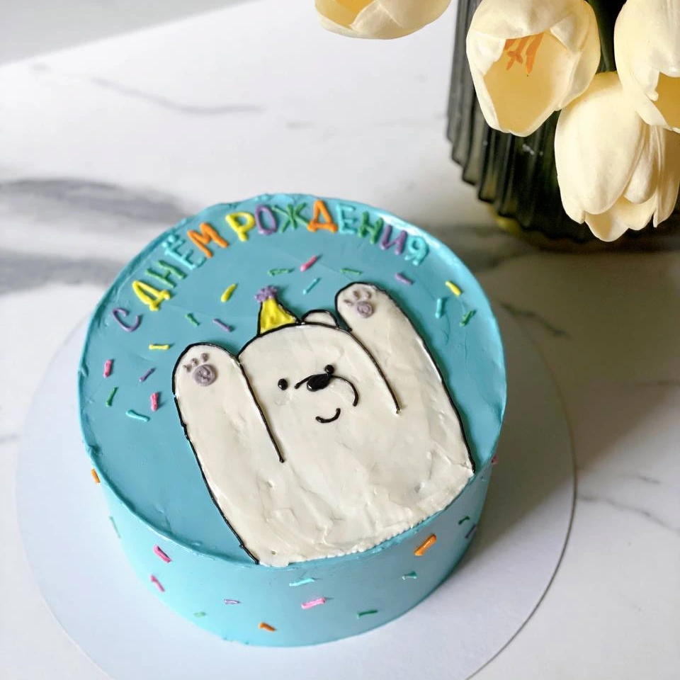 Праздничный медведь - кондитерская Sweet Market в Комсомольск-на-Амуре заказать торт десерт пирожное онлайн