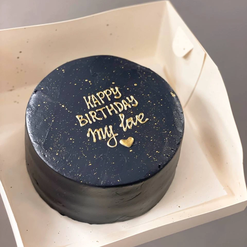 Чёрный 'My love' - кондитерская Sweet Market в Комсомольск-на-Амуре заказать торт десерт пирожное онлайн