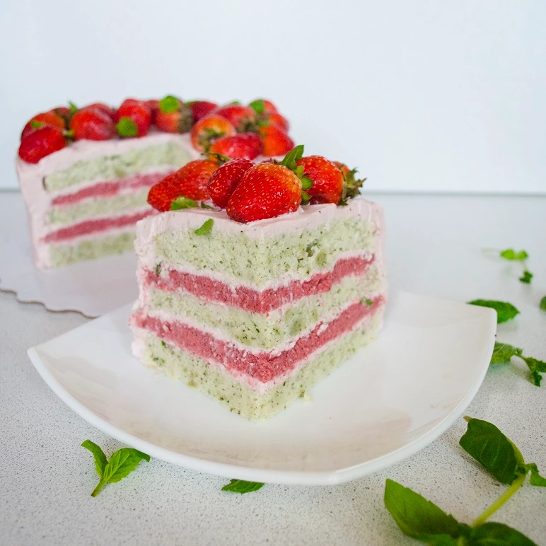 ПП десерт Клубника-мята Малина-базилик - кондитерская Iris cake kms Торты и десерты в Комсомольск-на-Амуре заказать торт десерт пирожное онлайн